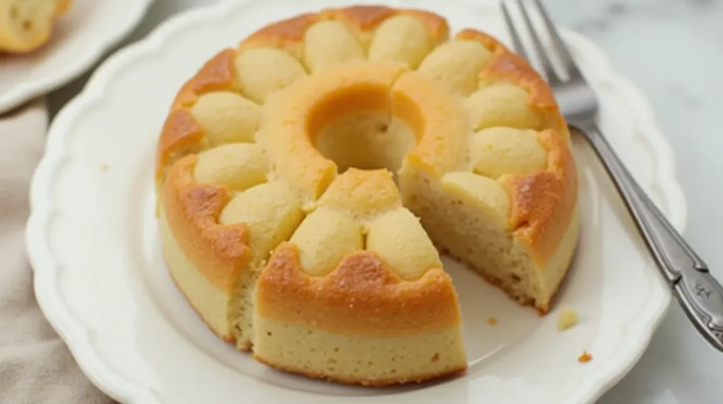 Un gâteau bébé moelleux à la banane et à la pomme, parfait pour les tout-petits avec une texture douce et facile à manger.