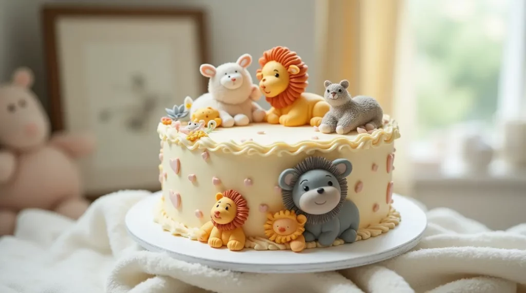 Un gâteau bébé fait maison, préparé avec des ingrédients frais et naturels, idéal pour célébrer l'anniversaire de votre petit tout en garantissant une recette saine et sans additifs.