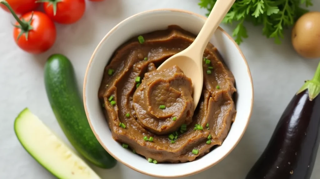 Une combinaison d'aubergine, de courgette et de pommes de terre pour une recette saine et équilibrée pour bébé de 12 mois.